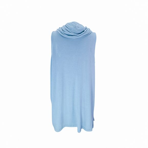 Lou & Grey for LOFT Cowl Neck Sleeveless Top, Size L Blue - Picture 2 of 6